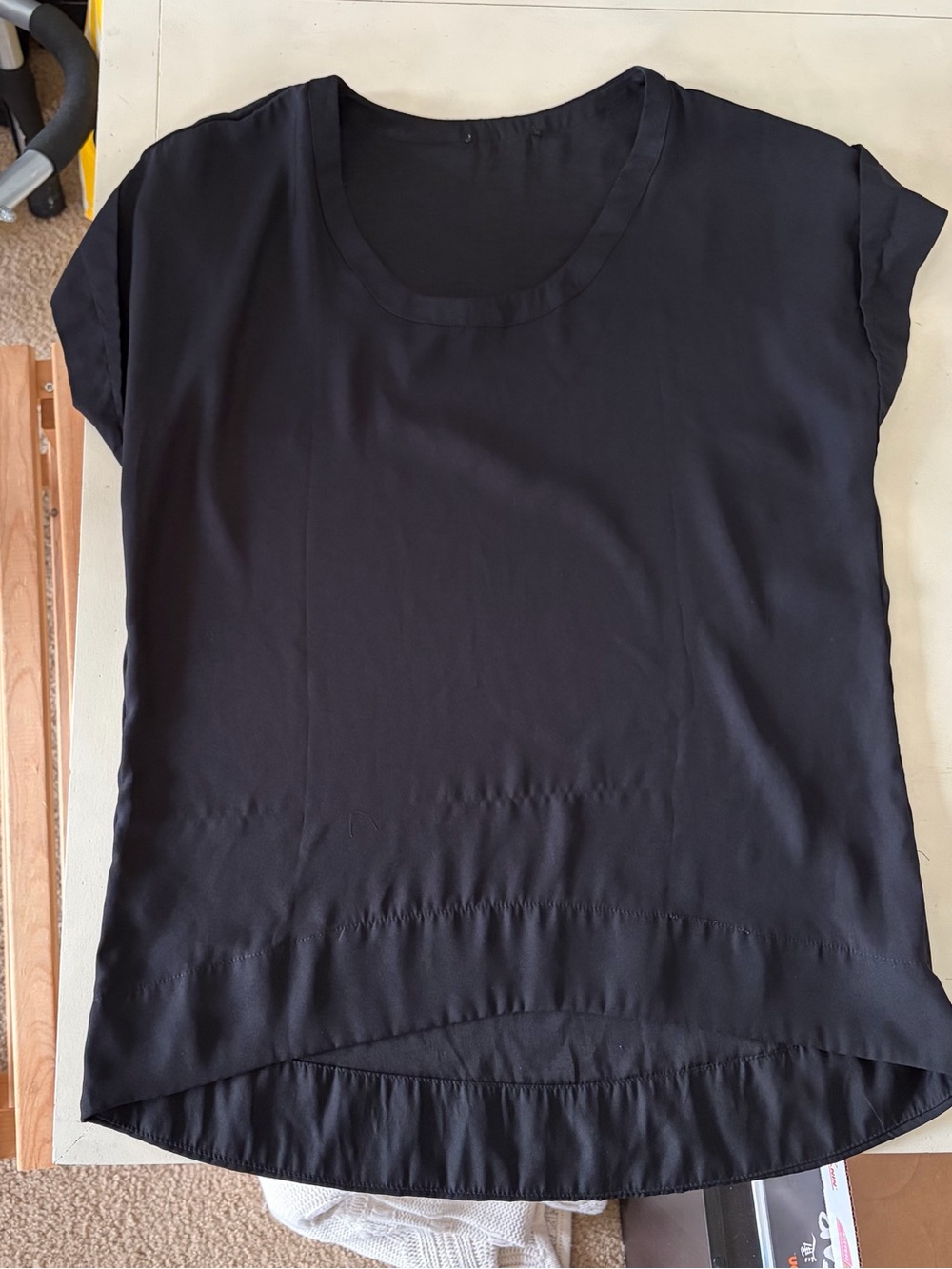 sheer black top